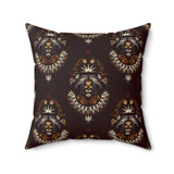 Egyptian Revival Heron Throw Pillow, Modern Diaspora Art Decor, Luxe Patterned Cushion for Elegant Living Rooms