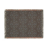 Basketweave Print Woven Heritage Style Throw