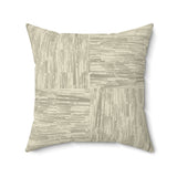 Abstract Geometric Throw Pillow, Modern Neutral Grid Accent Cushion for Sophisticated Home Decor