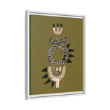 Zaria Olive Float Framed Matte Canvas Art
