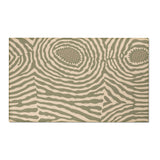 Zebra Eye Chenille Floral Rug — Washable Brown Botanical Area Rug