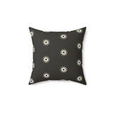 Ankara Collection: Minimalist Floral Throw Pillow, Modern Neutral Flower Pattern