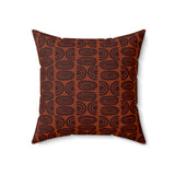 Abstract Geometric Throw Pillow Cover, Modern Diasporic Pattern Accent Cushion, Warm Earth Tone Home Decor, Sophisticated Minimalist Style