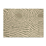 Zebra Eye Chenille Floral Rug — Washable Brown Botanical Area Rug