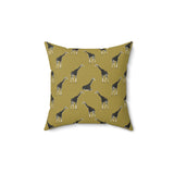 Modern Giraffe Pattern Throw Pillow, Sophisticated Olive Green Animal Print Decor for Living Room or Bedroom, Luxury Accent Cushion