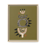Zaria Olive Float Framed Matte Canvas Art