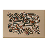 Abstract Art Chenille Floral Rug — Washable Area Rug