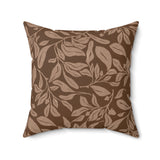 Leaf Throw Pillow Cover, Modern Botanical Decor, Sophisticated Earth Tone Accent Cushion