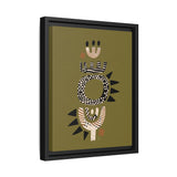 Zaria Olive Float Framed Matte Canvas Art