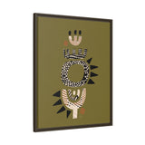 Zaria Olive Float Framed Matte Canvas Art