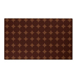 Cadence Dark Chocolate Collection Chenille Floral Rug — Washable Area Rug