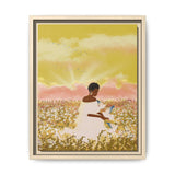 Blue Dove Float Framed Canvas