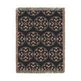 Basketweave Print Woven Heritage Style Throw