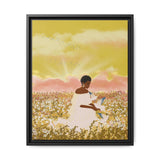 Blue Dove Float Framed Canvas