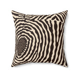 Abstract Organic Swirl Throw Pillow, Modern Minimalist Cream and Brown Decorative Cushion, Boho Home Decor Accent