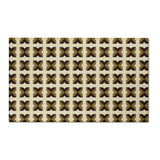 Chenille Floral Rug — Washable Brown Botanical Area Rug