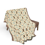 Cross Stitch Print Woven Heritage Style Throw