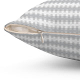 Cozy Modern Houndstooth Pillow - Spun Polyester Square Cushion