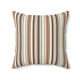 Modern Striped Decorative Throw Pillow, Earth Tone Linear Cushion Cover, Sophisticated Home Decor Accent
