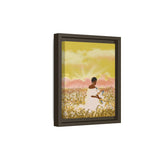 Blue Dove Float Framed Canvas
