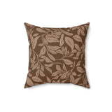 Leaf Throw Pillow Cover, Modern Botanical Decor, Sophisticated Earth Tone Accent Cushion
