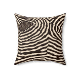 Eye of Zebra Print: Faux Suede Pillow