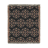 Basketweave Print Woven Heritage Style Throw