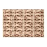 Nile Collection Pyramid Red Chenille Floral Rug — Washable Area Rug