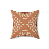 Geometric Mudcloth Inspired Throw Pillow, Modern Diasporic Accent Cushion, Earth Tone Tribal Home Decor, Premium Rectangular Pillow Cover