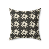 Ankara Collection: Minimalist Floral Throw Pillow, Modern Neutral Flower Pattern