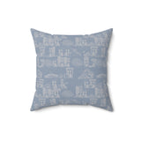 Bklyn Tea Party Sketch Throw Pillow