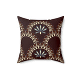 Nile Collection Throw Pillow, Modern Diasporic Art Decorative Cushion, Sophisticated Geometric Nature Patterned Home Decor