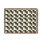 Minimalist Geometric Pattern Throw Blanket, Modern Abstract Staircase Design, Neutral Earthy Home Decor Aesthetic