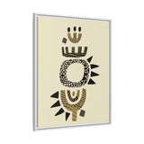 Zaria Ivory Float Framed Matte Canvas Art