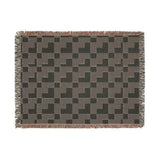 Minimalist Geometric Pattern Throw Blanket, Modern Abstract Staircase Design, Neutral Earthy Home Decor Aesthetic