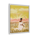 Blue Dove Float Framed Canvas