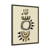 Zaria Ivory Float Framed Matte Canvas Art
