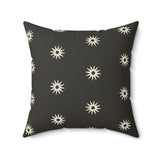 Ankara Collection: Minimalist Floral Throw Pillow, Modern Neutral Flower Pattern
