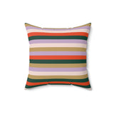 Colorful Striped Square Pillow - Cozy Home Decor Accent