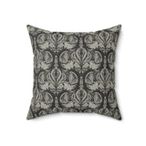 Damask Floral Throw Pillow, Elegant Neutral Pattern Cushion, Soft Luxury Home Decor, Sophisticated Statement Accent