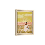 Blue Dove Float Framed Canvas
