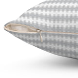 Cozy Modern Houndstooth Pillow - Spun Polyester Square Cushion
