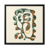 The Shape of Change - Cream- Float Framed Matte Canvas Art