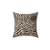 Eye of Zebra Print: Faux Suede Pillow