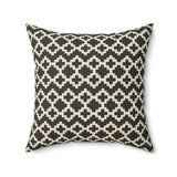 Modern Geometric Throw Pillow, Minimalist Mudcloth Inspired Cushion, Elevated Neutral Home Decor