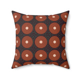Modern Abstract Geometric Throw Pillow, Earth Tone Circle Pattern Accent Cushion for Sophisticated Home Decor