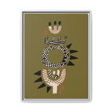 Zaria Olive Float Framed Matte Canvas Art