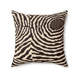 Eye of Zebra Print: Faux Suede Pillow