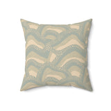 Agate Blue Sea Glass Collection : Faux Suede Pillow