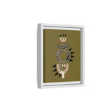Zaria Olive Float Framed Matte Canvas Art